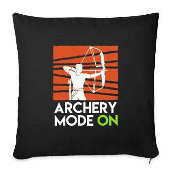 Archery Mode On Compound Bow - Sofa pillowcase 17,3'' x 17,3'' (45 x 45 cm) - black - Front