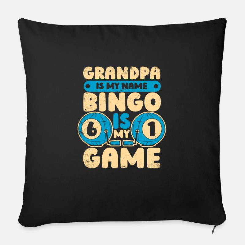 Bingo Glücksspiel Lotterie Bingo Spieler - Sofakissenbezug 45 x 45 cm - Schwarz