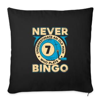 Bingo Gambling Lottery Bingo Joueurs - Housse de coussin décorative 45 x 45 cm - noir - Devant