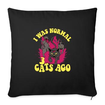 Chat Chats Amoureux Chat Propriétaire ChatOn - Housse de coussin décorative 45 x 45 cm - noir - Devant