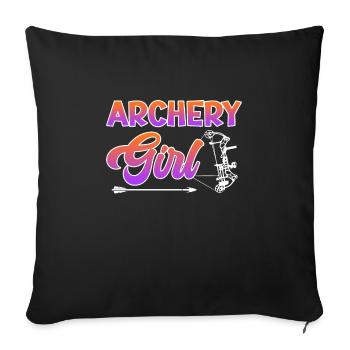 Archer Girls Dames - Housse de coussin décorative 45 x 45 cm - noir - Devant