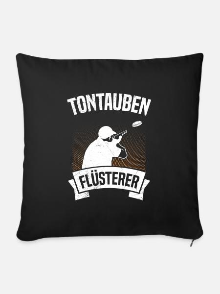 Tontauben Flüsterer - Sofakissenbezug 45 x 45 cm - Schwarz