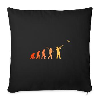 Tontaubenschießen Evolution - Sofakissenbezug 45 x 45 cm - Schwarz - Vorne