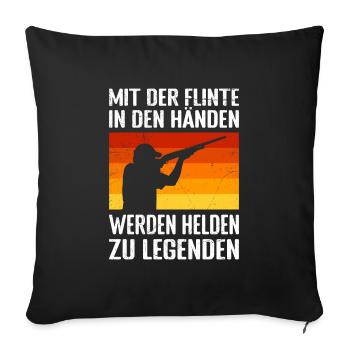 Tontaubenschießen - Sofakissenbezug 45 x 45 cm - Schwarz - Vorne