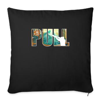 Pull Tontaubenschießen Sportschütze - Sofakissenbezug 45 x 45 cm - Schwarz - Vorne