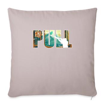 Tir de tir de pigeon d’argile Tireur sportif - Housse de coussin décorative 45 x 45 cm - taupe clair - Devant