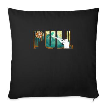 Pull Tontaubenschießen Sportschütze - Sofakissenbezug 45 x 45 cm - Schwarz - Vorne