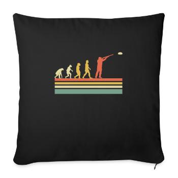 Vintage Tontaubenschießen - Sofakissenbezug 45 x 45 cm - Schwarz - Vorne
