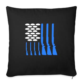 USA Tontaubenschießen - Sofakissenbezug 45 x 45 cm - Schwarz - Vorne
