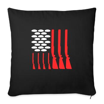 USA Tontaubenschießen - Sofakissenbezug 45 x 45 cm - Schwarz - Vorne