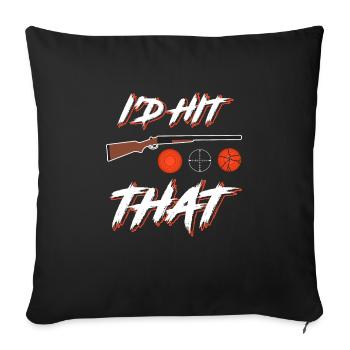 J’avais frappé ce pigeon d’argile tirant des tireurs sportifs - Housse de coussin décorative 45 x 45 cm - noir - Devant