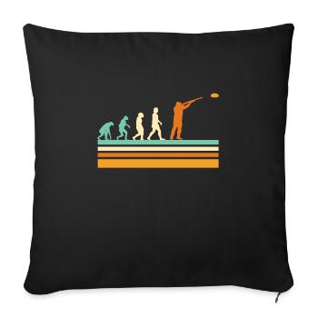 Vintage Tontaubenschießen - Sofakissenbezug 45 x 45 cm - Schwarz - Vorne