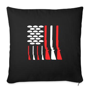 USA Tontaubenschießen - Sofakissenbezug 45 x 45 cm - Schwarz - Vorne