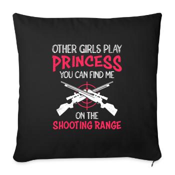 D’autres filles qui jouent Je vais au stand de tir - Housse de coussin décorative 45 x 45 cm - noir - Devant