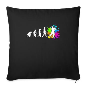 Paintball Evolution Paintballer - Sofa pillowcase 17,3'' x 17,3'' (45 x 45 cm) - black - Front