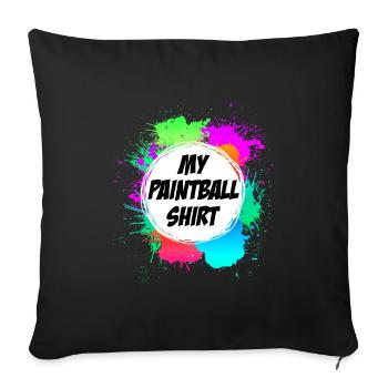 My Paintball Shirt Paintball Player - Sofa pillowcase 17,3'' x 17,3'' (45 x 45 cm) - black - Front