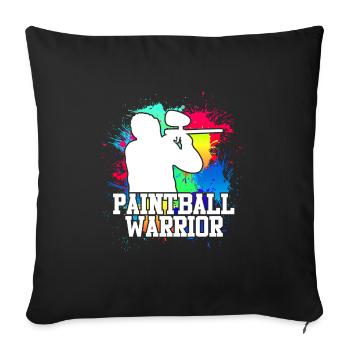 Paintball Warrior Paintballer - Sofa pillowcase 17,3'' x 17,3'' (45 x 45 cm) - black - Front