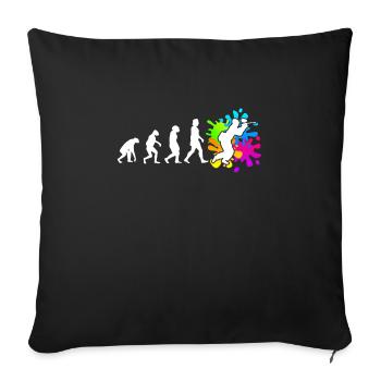 Paintball Evolution Paintballer - Sofa pillowcase 17,3'' x 17,3'' (45 x 45 cm) - black - Front