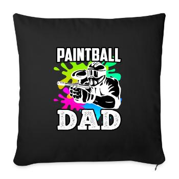 Paintball Dad Paintballer Papa Paintball Player - Sofa pillowcase 17,3'' x 17,3'' (45 x 45 cm) - black - Front