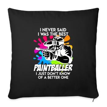 Best PaintballEr Paintball Player Paintball - Sofa pillowcase 17,3'' x 17,3'' (45 x 45 cm) - black - Front