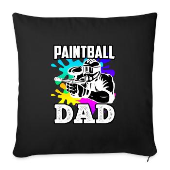 Paintball Dad Paintballer Papa Paintball Player - Sofa pillowcase 17,3'' x 17,3'' (45 x 45 cm) - black - Front