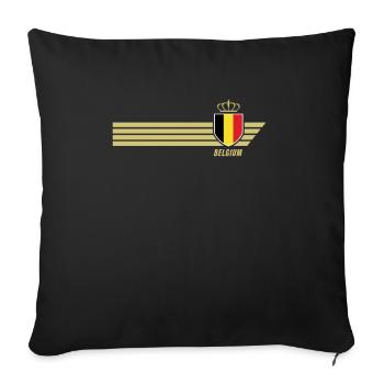 Belgium Devil Patriotism Football Fan Jersey - Sofa pillowcase 17,3'' x 17,3'' (45 x 45 cm) - black - Front