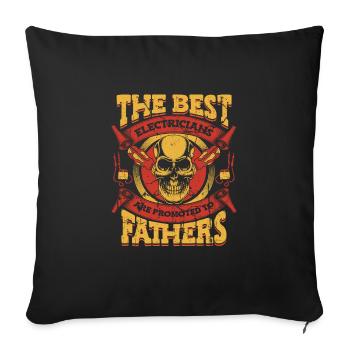 Électricien Technicien en électronique Profession d’artisan - Housse de coussin décorative 45 x 45 cm - noir - Devant