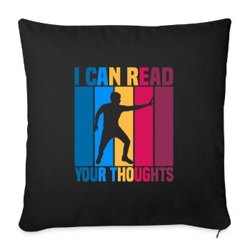 I Can Read Your Thoughts - Sofakissenbezug 45 x 45 cm - Schwarz - Vorne