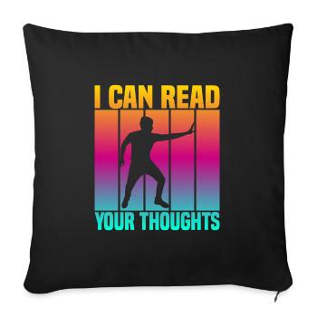 I Can Read Your Thoughts - Sofakissenbezug 45 x 45 cm - Schwarz - Vorne