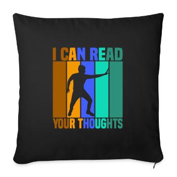 I Can Read Your Thoughts - Sofakissenbezug 45 x 45 cm - Schwarz - Vorne
