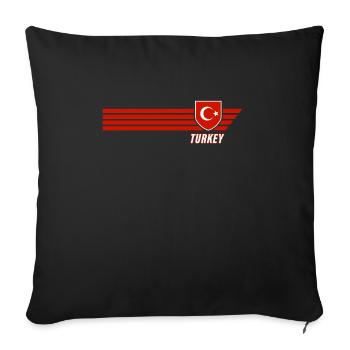 Turkey Ay-Yildizlilar Football Fan Jersey - Sofa pillowcase 17,3'' x 17,3'' (45 x 45 cm) - black - Front