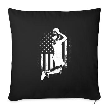 USA Basketball US Basketballer - Sofa pillowcase 17,3'' x 17,3'' (45 x 45 cm) - black - Front
