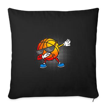 Joueur de basket-ball Dabbing - Housse de coussin décorative 45 x 45 cm - noir - Devant