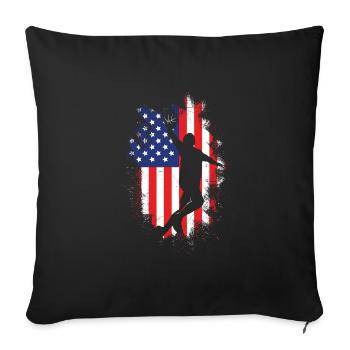 USA Basketball US Basketballer - Sofa pillowcase 17,3'' x 17,3'' (45 x 45 cm) - black - Front