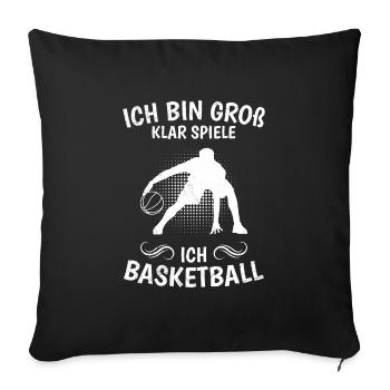 Großer Basketballer Basketballspeieler Groß - Sofakissenbezug 45 x 45 cm - Schwarz - Vorne