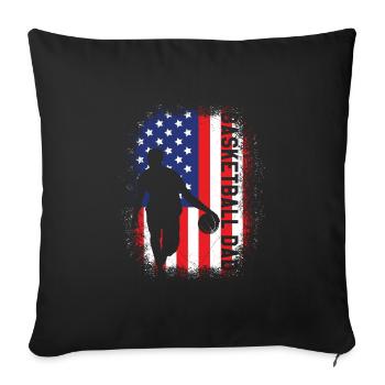 USA Basketball Dad US Basketball - Sofa pillowcase 17,3'' x 17,3'' (45 x 45 cm) - black - Front