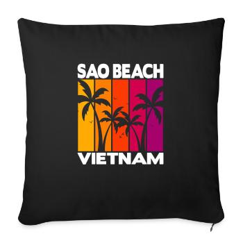 Sao Beach Vietnam - Sofakissenbezug 45 x 45 cm - Schwarz - Vorne