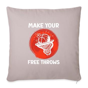Make your free throws basketball - Sofa pillowcase 17,3'' x 17,3'' (45 x 45 cm) - light taupe - Front