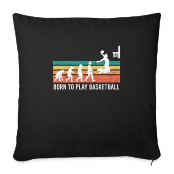 Né d’un joueur de basket-ball - Housse de coussin décorative 45 x 45 cm - noir - Devant