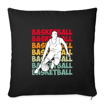 Basketball Vintage Basketball Player - Sofa pillowcase 17,3'' x 17,3'' (45 x 45 cm) - black - Front