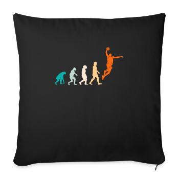 Basketball Evolution Basketball Player - Sofa pillowcase 17,3'' x 17,3'' (45 x 45 cm) - black - Front