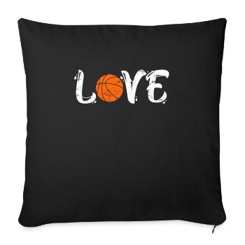 Basketball Love Basketball Player - Sofa pillowcase 17,3'' x 17,3'' (45 x 45 cm) - black - Front