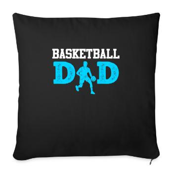 Basketball Dad Basketball Father - Sofa pillowcase 17,3'' x 17,3'' (45 x 45 cm) - black - Front