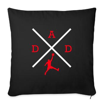 Basketball Dad Basketball Papa - Sofa pillowcase 17,3'' x 17,3'' (45 x 45 cm) - black - Front