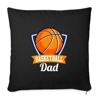 Basketball Dad - Sofa pillowcase 17,3'' x 17,3'' (45 x 45 cm) - black - Front