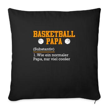 Basketball papa definition like normal only cooler - Sofa pillowcase 17,3'' x 17,3'' (45 x 45 cm) - black - Front