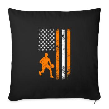 USA Basketball Player US Basketball - Sofa pillowcase 17,3'' x 17,3'' (45 x 45 cm) - black - Front