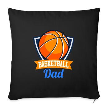 Basketball Dad - Sofa pillowcase 17,3'' x 17,3'' (45 x 45 cm) - black - Front