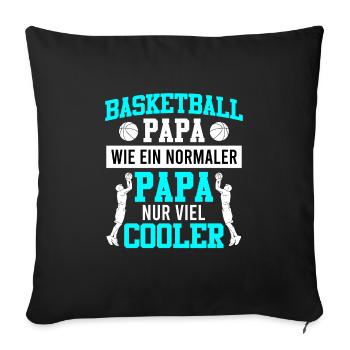 Basketball dad like normal dad only cooler - Sofa pillowcase 17,3'' x 17,3'' (45 x 45 cm) - black - Front