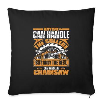 Bûcheron Whale Worker Chainsaw Axe - Housse de coussin décorative 45 x 45 cm - noir - Devant